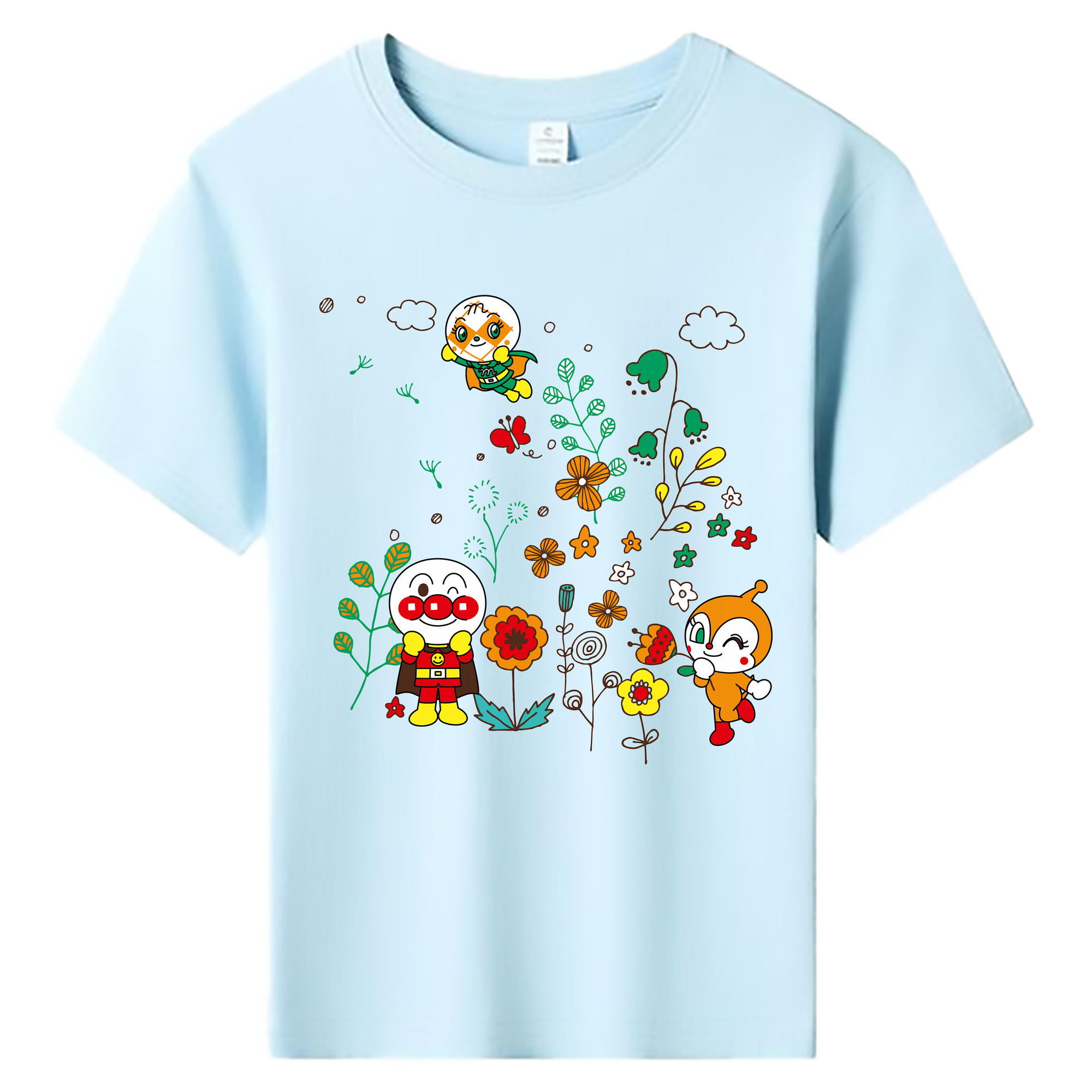 （画像用） アンパンマン Anpanman 綿100％キッズTシャツ（フロントプリント）
